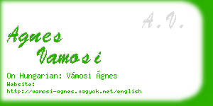 agnes vamosi business card